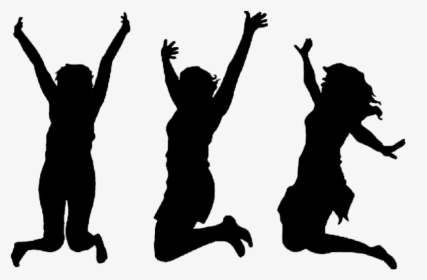 #silhouette #women #jumping #freetoedit - Jumping Silhouette, HD Png Download, Free Download