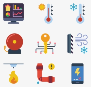 Smart House Icons Vector Png, Transparent Png, Free Download