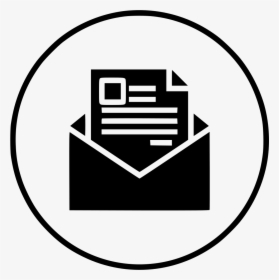 Email Marketing Letter Envelope Newsletter Seo Campaigns - Open Mail Icon Png Black, Transparent Png, Free Download