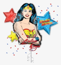 Transparent Wonder Woman Cartoon Png - Wonder Woman Birthday Decoration, Png Download, Free Download
