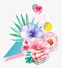 Frame Mask Triangle Flower Border Decoration - Kpop Flower Png Picsart, Transparent Png, Free Download