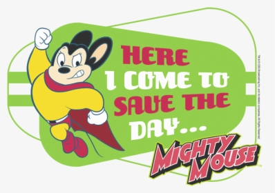 Mighty Mouse Here I Come Youth T Shirt - Cartoon, HD Png Download, Free Download