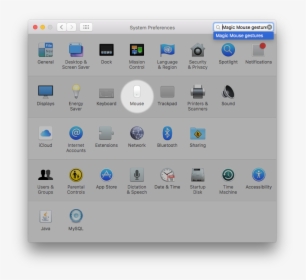 Mouse Gestures Setting In System Preference - Mac Os X Preferences, HD Png Download, Free Download