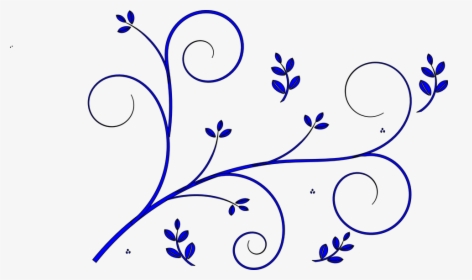 Blue Floral Designs, HD Png Download, Free Download