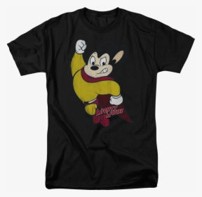 Heroic Pose Mighty Mouse T-shirt - T-shirt, HD Png Download, Free Download