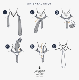 How To Tie An Oriental Knot - Tie A Tie Oriental Knot, HD Png Download, Free Download