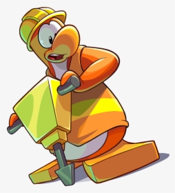 Clipart Clothes Construction Worker - Construction Worker Club Penguin, HD Png Download, Free Download