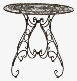 Wrought Iron Bistro Table - Coffee Table, HD Png Download, Free Download