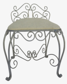 Wrought Iron Vanity Chair - Coffee Table, HD Png Download, Free Download