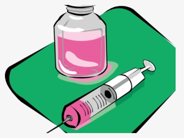 Syringe And Needle Cartoon, HD Png Download, Free Download