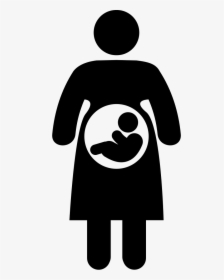 Pregnant Woman And Fetus - Pregnant Woman Icon Png, Transparent Png, Free Download