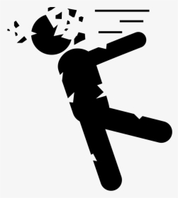 Zombie Body Falling To Back While The Face Is Exploding - Shooting Man Icon Png, Transparent Png, Free Download