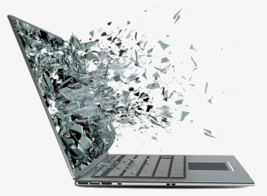 #exploding #laptop - Broken Laptop Screen Png, Transparent Png, Free Download