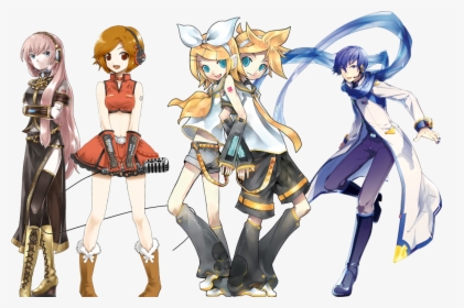 The Singers Of Kaizoku F No Shouzou Left To Right - Kagamine Rin Act 2, HD Png Download, Free Download