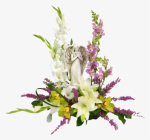 Arreglos Florales Con Gladiolos , Png Download - Unique Funeral Arrangements With Angel, Transparent Png, Free Download