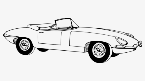 Convertible Car Clipart Black And White, HD Png Download, Free Download