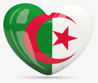 Algeria Flag Heart Png, Transparent Png, Free Download