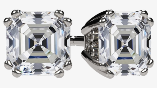Nana Jewels Sterling Silver Asscher Cut Swarovski Zirconia - 6 Ctw Asscher Cut Diamond Earrings, HD Png Download, Free Download