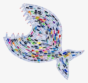 Fish In Plastic Drawing, HD Png Download, Free Download