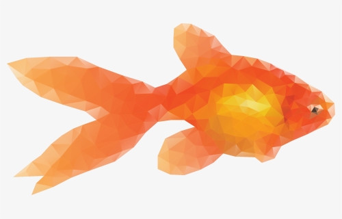 Goldfish Png - Low Poly Goldfish, Transparent Png, Free Download