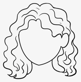 How To Draw Curly Clipart , Png Download - Curly Hair Drawing Easy, Transparent Png, Free Download