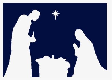 Transparent Nativity Silhouette Png - Simple Nativity Scene Silhouette Printable, Png Download, Free Download