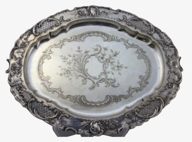 Silver Serving Tray - Platter, HD Png Download, Free Download