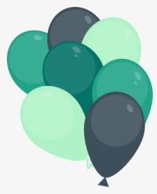Baloon Drawing Blue Balloon - Blue And Green Balloons Vector, HD Png Download, Free Download