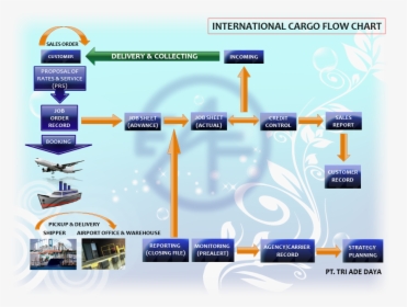 International Cargo Flow Chart - Flow Chart Of Sea Freight, HD Png Download, Free Download