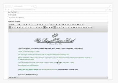 The Personalised Email Template Editor Screen In Clock, HD Png Download, Free Download