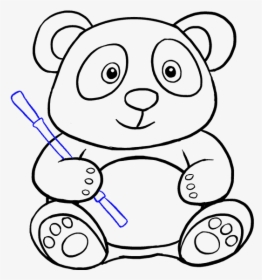 How To Draw A Cute Cartoon Panda In A Few Easy Steps - Panda Drawing, HD Png Download, Free Download