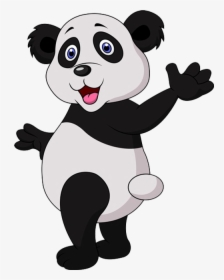 Giant Panda Cartoon Royalty Free Stock Photography - Cartoon Bear Waving Bye, HD Png Download, Free Download