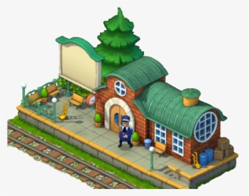 Township Wiki - Transparent Train Station Cartoon, HD Png Download, Free Download