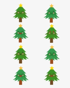 Cartoon Christmas Tree Eve Png And Vector Image - 트리 이모티콘, Transparent Png, Free Download