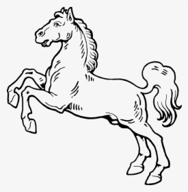 Horse In Black And White, HD Png Download, Free Download