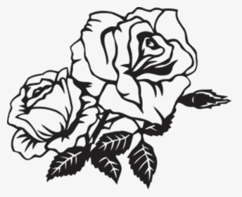 Wall Sticker Beautiful Rose Clipart , Png Download - Rose Clipart Black And White Png, Transparent Png, Free Download