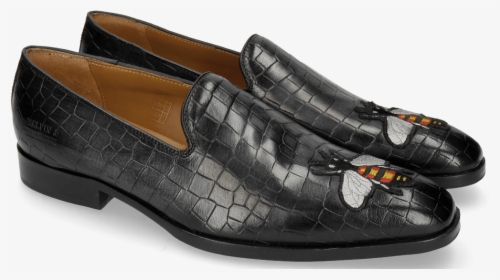 Loafers Prince 1 Crock Black Toe Patch Bee - Melvin & Hamilton Lance Pine, HD Png Download, Free Download