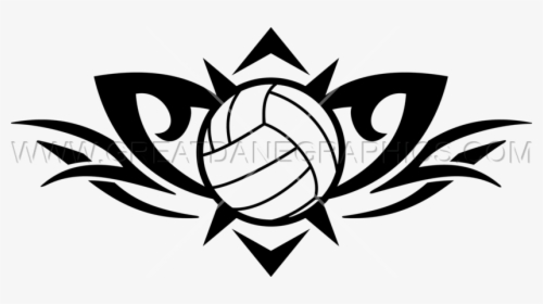 Transparent Rose Clipart Black And White Png - Tribal Volleyball, Png Download, Free Download