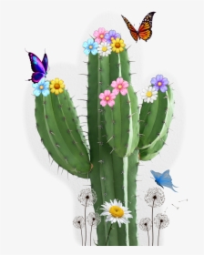 #cactus #flores #mariposas #pinchos - Cactus Jpg, HD Png Download, Free Download