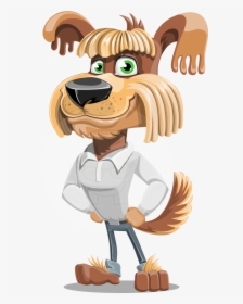 Fluffy Dog Cartoon Vector Character Aka Pinky Funk - Cartoon, HD Png Download, Free Download