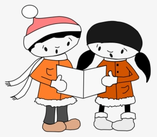 Girls Caroling - Christmas Caroling Clipart No Background, HD Png Download, Free Download