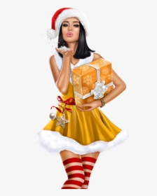 Lady's Christmas Png, Transparent Png, Free Download