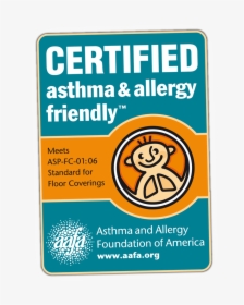 Certified Asthma & Allergy Friendly, HD Png Download, Free Download