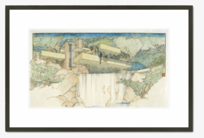 Frank Lloyd Wright Drawing Falling Water, HD Png Download, Free Download