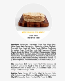 Corfu Pita Breads Mediterranean 9 In - Pastry, HD Png Download, Free Download