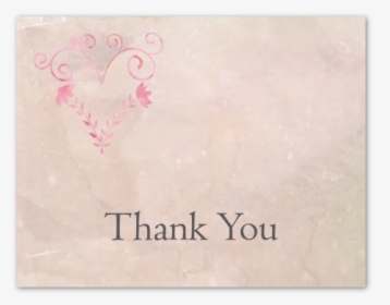 Pink Heart Thank You Card With - Motif, HD Png Download, Free Download