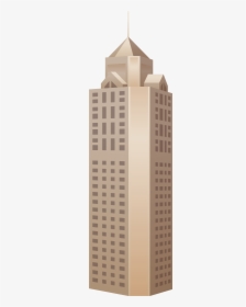 Old Brown Skyscraper Png Clipart - Tower Block, Transparent Png, Free Download