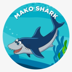 Mako Shark - Shortfin Mako Shark Cartoon, HD Png Download, Free Download