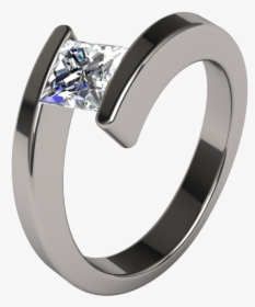 Titanium Wedding Rings - Floating Solitaire Titanium Ring, HD Png Download, Free Download