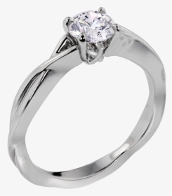 Lazarre-petite Solitaire Twist - Pre-engagement Ring, HD Png Download, Free Download